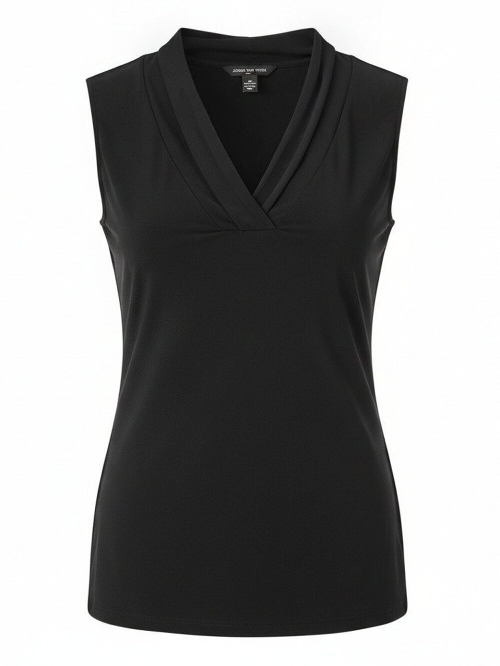 Jones New York Black Sleeveless Crossover V-Neck Blouse Shell Size Medium